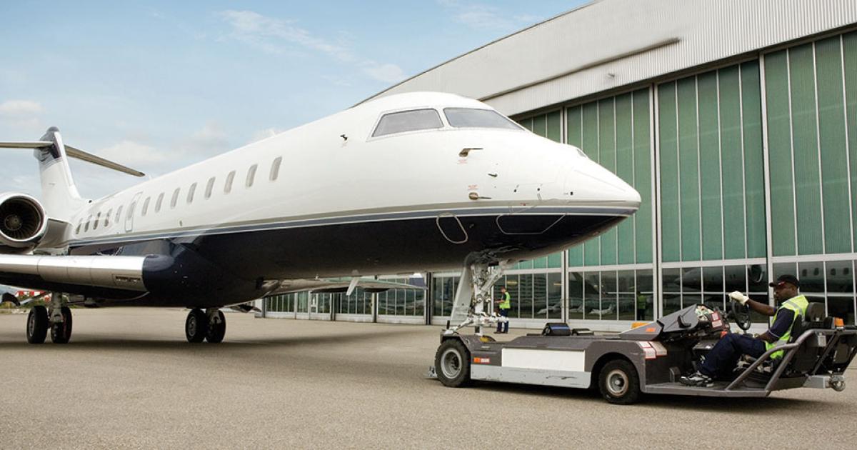 Through its acquisition of the ExecuJet FBO at Zurich Airport, Jet Aviation gained two large hangars, allowing it to offer transient and long-term customer aircraft storage there for the first time. (Image: Jet Aviation)
