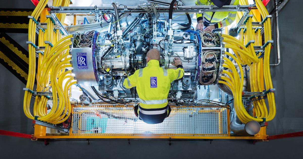 The generator for Rolls-Royce's 2.5-MW Power Generation System 1 (PGS1) now resides at the company's Testbed 108 in Bristol, UK. (Photo: Rolls-Royce)