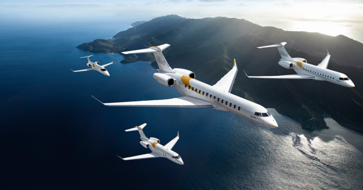 Bombardier did not disclose the fleet mix but its latest announced order covers 10 business jets. (Photo: Bombardier)