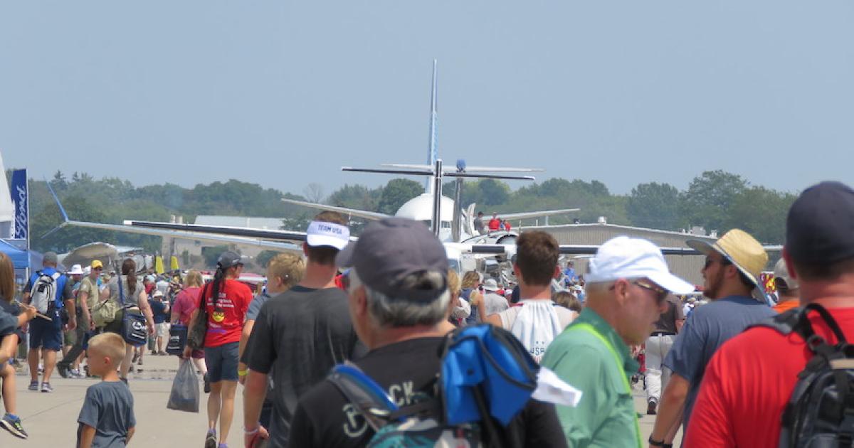 A record number of visitors attend EAA AirVenture in Oshkosh. (Photo: Mark Huber)