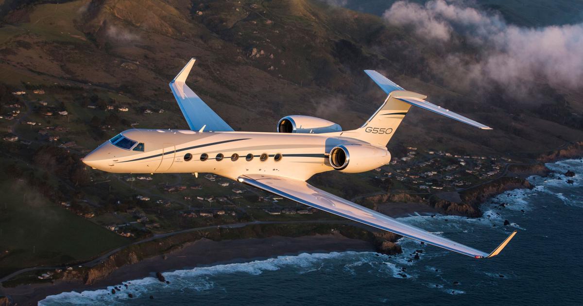 After a production run spanning 18 years, Gulfstream delivered the final commercial G550 to an international customer on June 30. (Photo: Gulfstream)