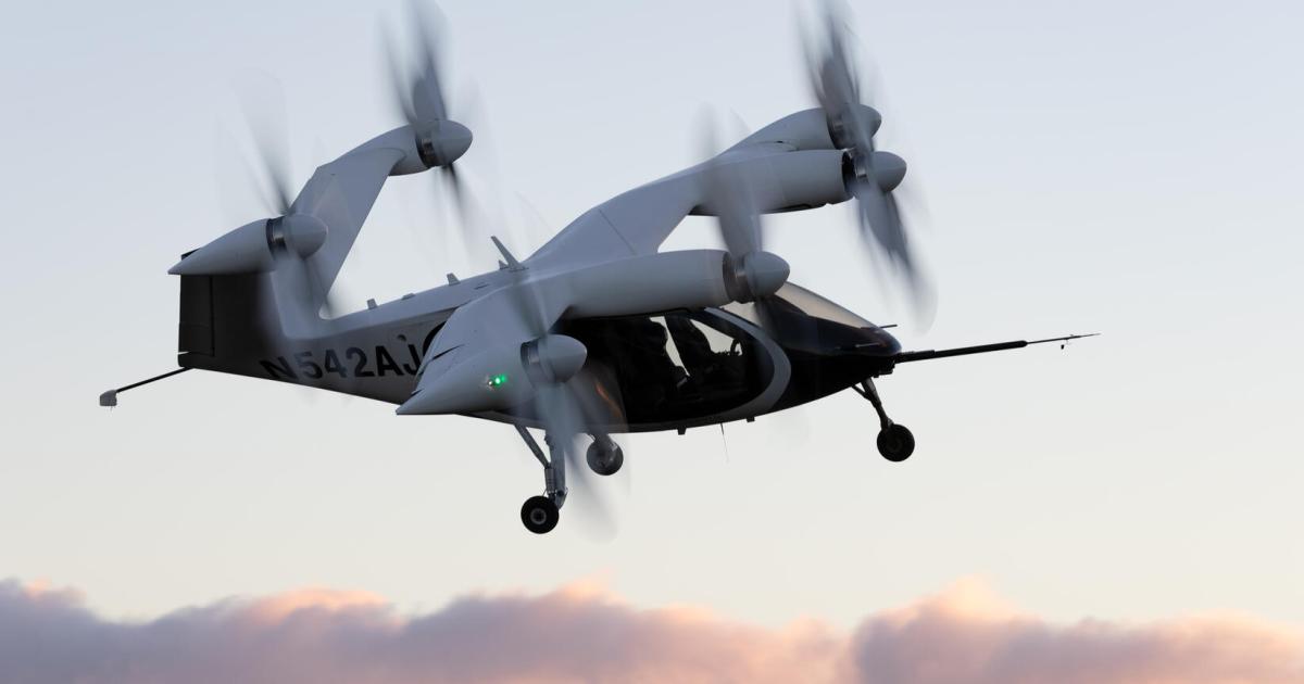 Joby Aviation wants airline passengers and business aircraft owners to be able to offset the carbon emitted from flights by buying credits for equivalent operations in eVTOL aircraft like the model it aims to bring into service from 2024. (Photo: Joby Aviation)