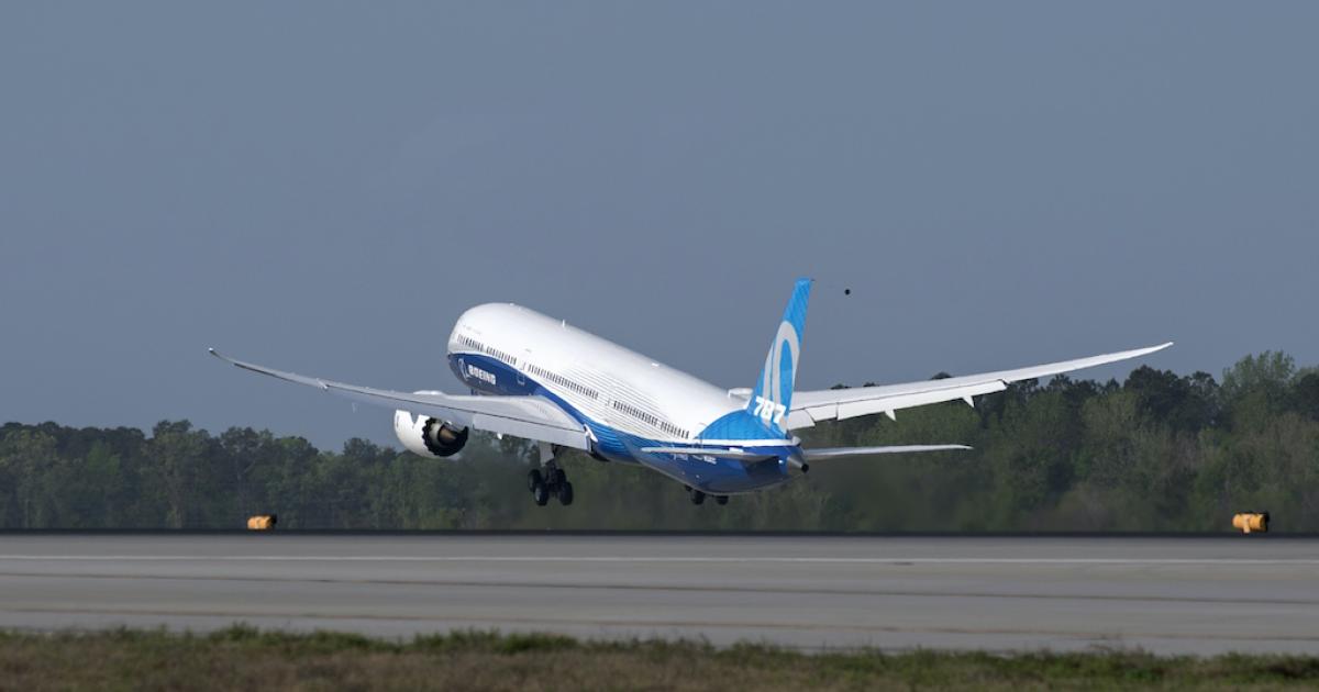 Boeing has struggled to deliver 787s this year due to ongoing inspections and rework related to skin flatness deficiencies and, most recently, gaps between parts of the forward pressure bulkhead. (Photo: Boeing)
