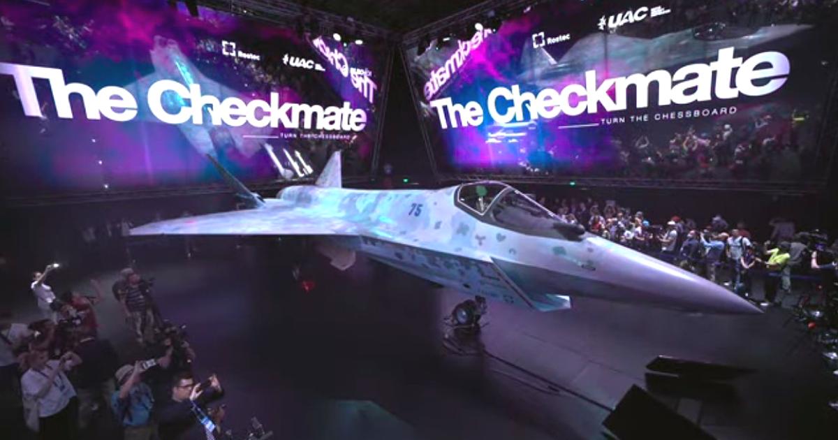 The LTS is seen during its unveiling ceremony at MAKS on July 20. (Photo: still from Rostec video)