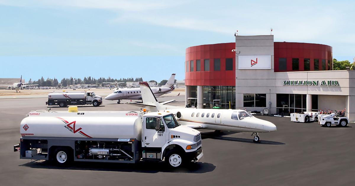 Million Air's Burbank, California facility has become the first of the chain's 31 locations to offer continuous supplies of sustainable aviation fuel. (Photo: Million Air)