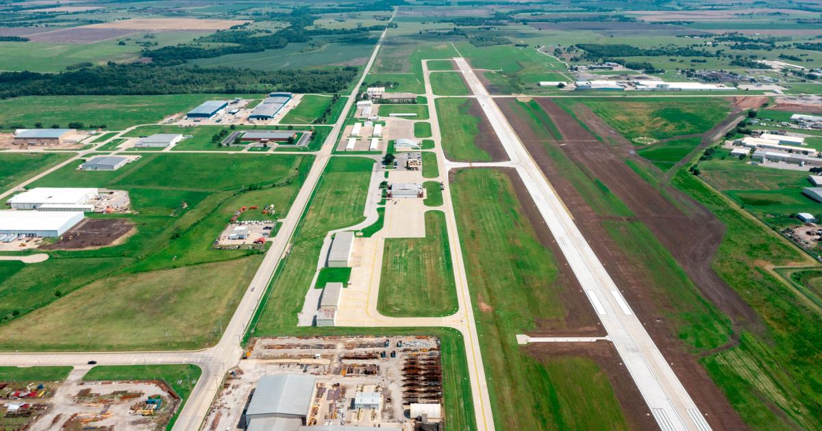 A full runway resurfacing project, one of the largest at a GA airport in state history was recently completed at Oklahoma's Ponca City Regional Airport. (Photo Oklahoma Aeronautics Commission)