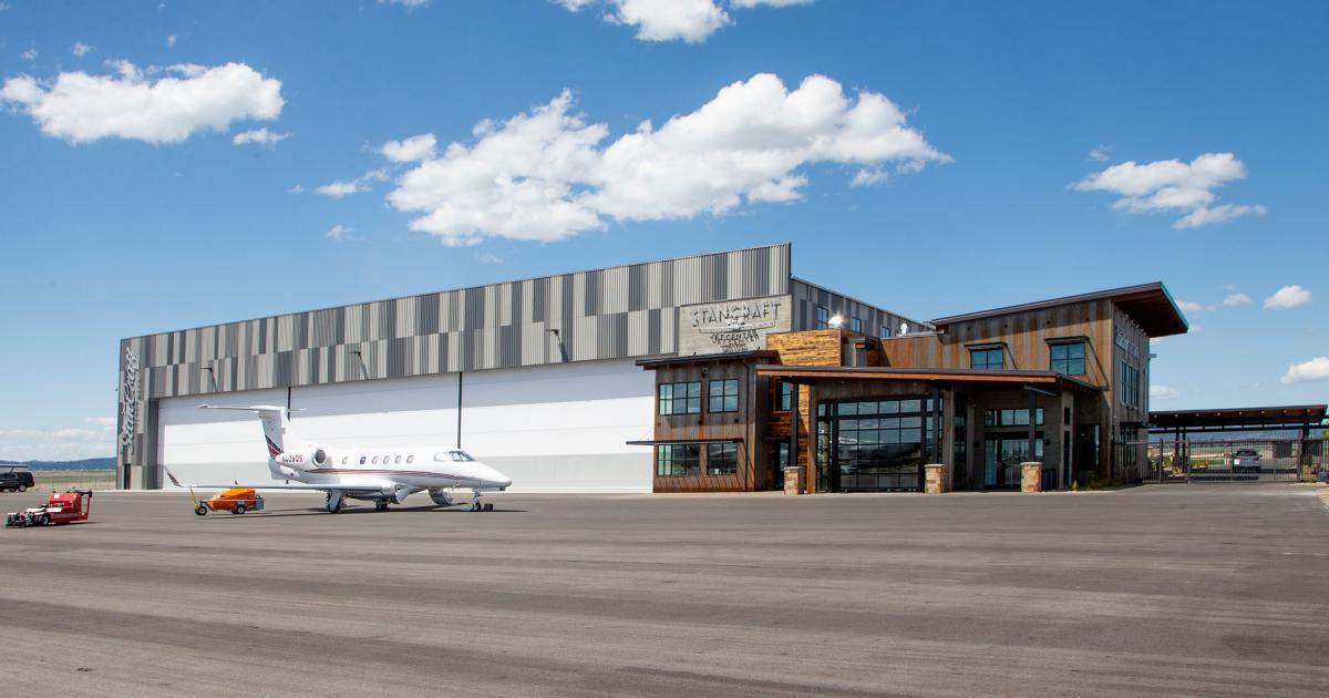 The new StanCraft Jet Center at Coeur d'Alene Airport-Pappy Boyington Field in Idaho is a treat for airplane and boat enthusiasts alike. (Photo: William Mancebo/StanCraft Companies)