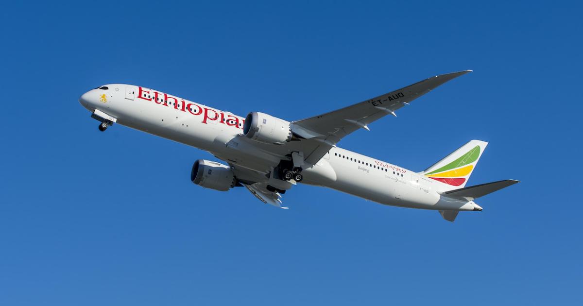 Ethiopian Airlines' fleet includes five Boeing airplane models, including the 787-9. (Photo: Boeing)