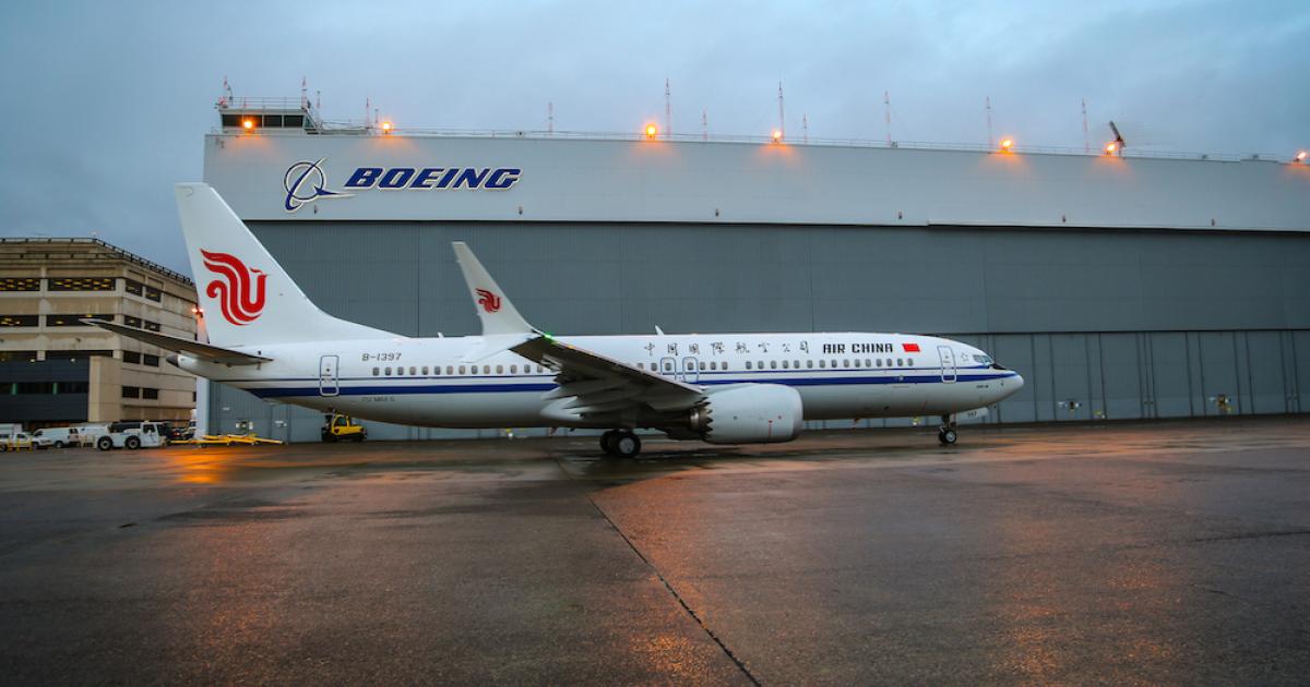 Boeing is eager for officials to validate the 737 Max to resume service with Chinese carriers like Air China. (Photo: Boeing)