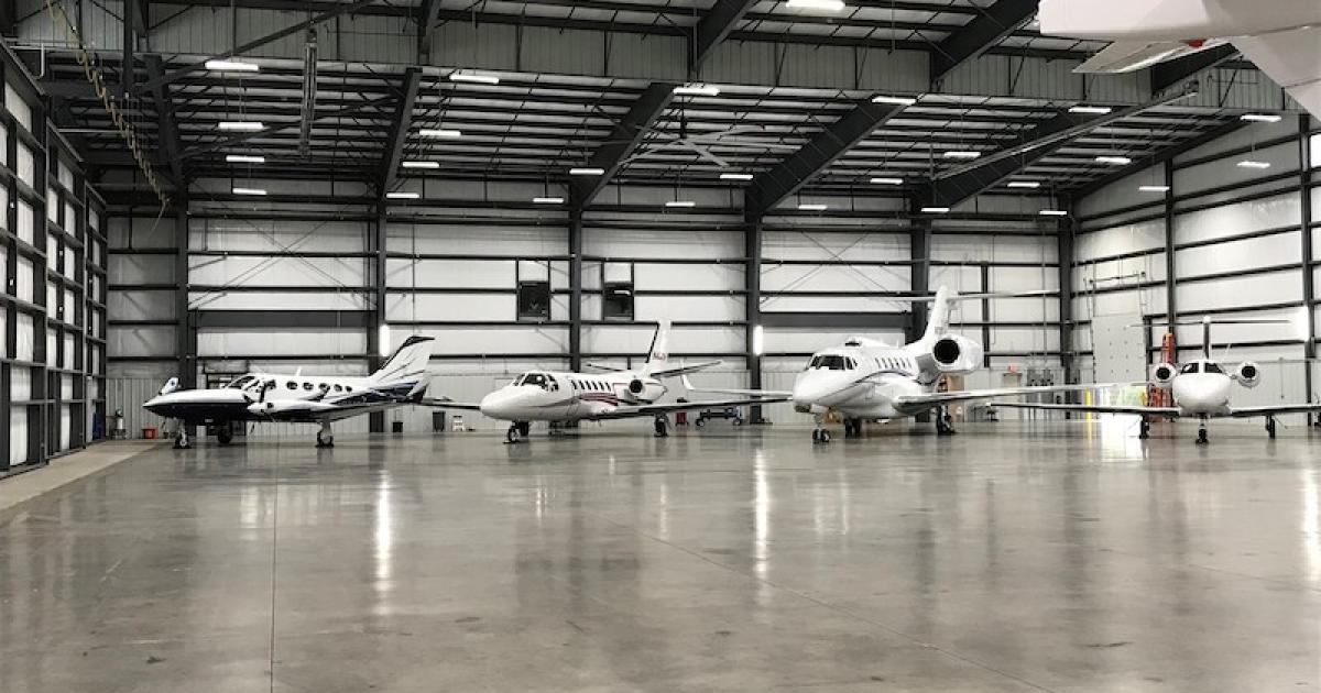 Baker Aviation's new hangar at Fort Worth Meacham International Airport in Texas is 70,000 sq ft. (Photo: Baker Aviation)