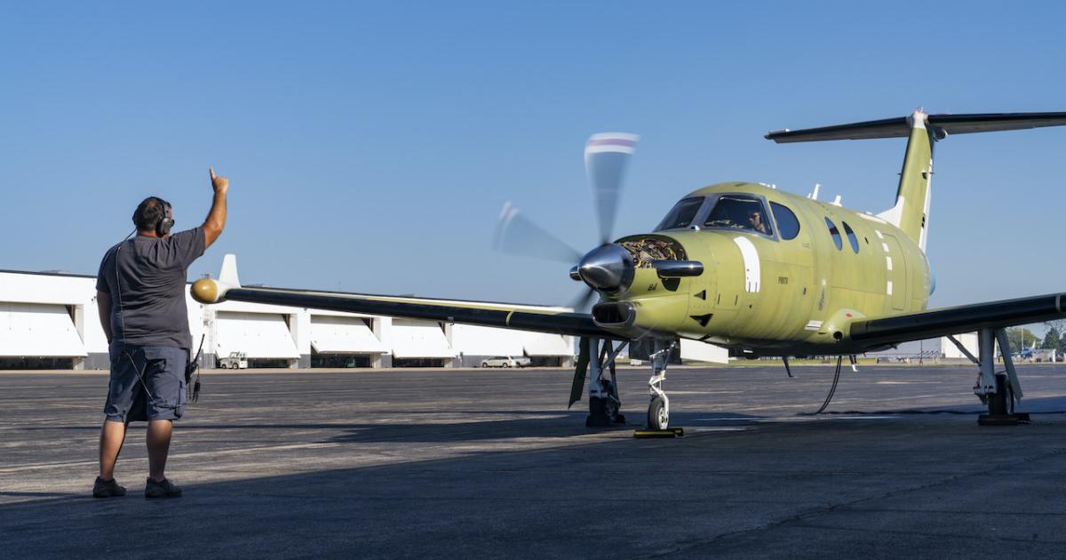 The initial ground runs of the Beechcraft Denali's Catalyst engine included verification of the turboprop single's fuel system and avionics and electrical systems interfaces. (Photo: Textron Aviation)