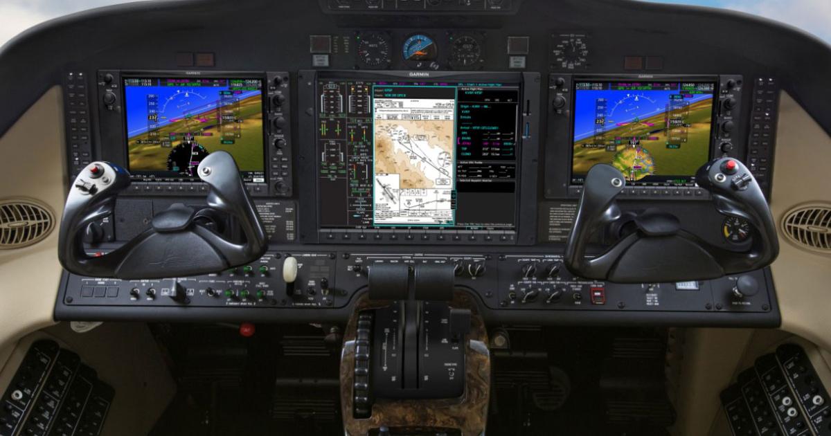 EASA's authorization will allow European-registered Citation Mustang owners to upgrade several avionics systems in the light jet's G1000 NXi cockpit. (Photo: Garmin)