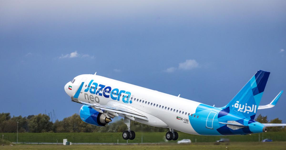 Jazeera Airways expects delivery of two more Airbus A320neos in early September. (Photo: Jazeera Airways)