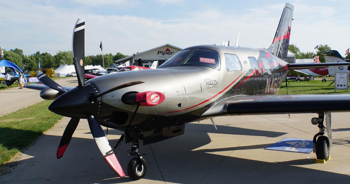 Piper's M600 turboprop is now available with the Garmin GWX 8000 weather radar. (Photo: Matt Thurber/AIN)