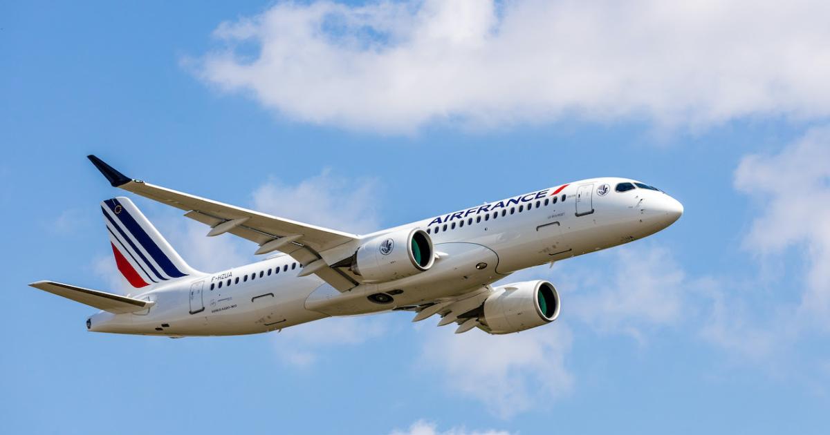Air France accepted delivery of its first of 60 Airbus A220-300s on September 29. (Photo: Airbus)