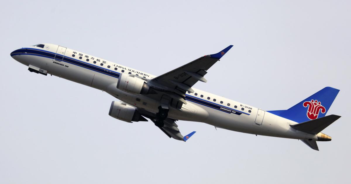 Ninety-one Embraer E-Jets now operate in China. (Photo: Flickr: <a href="http://creativecommons.org/licenses/by-sa/2.0/" target="_blank">Creative Commons (BY-SA)</a> by <a href="http://flickr.com/people/byeangel" target="_blank">byeangel</a>)