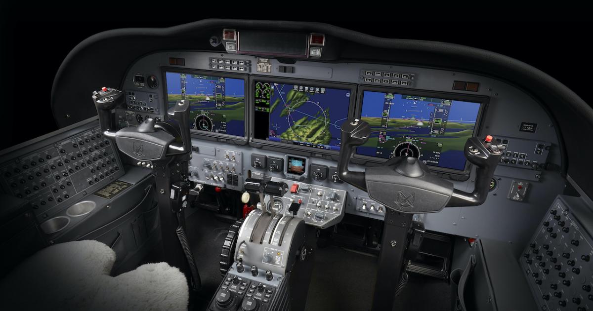 Collins Aerospace Pro Line Fusion avionics in a Cessna Citation CJ2+. (Photo: Collins Aerospace)
