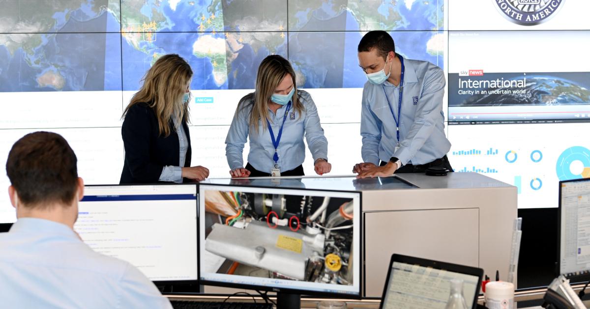 Staff at Rolls-Royce's Business Aircraft Availability Center in Berlin track the maintenance and support needs of around 7,600 engines operated worldwide. (Image: Rolls-Royce)