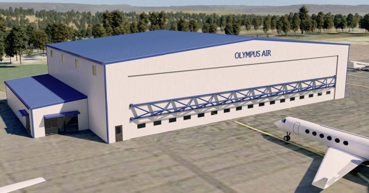 Hazleton Regional Airport will see the opening of a new 16,000 sq ft hangar with large-cabin jet capacity, in the first quarter of 2022. (Image: Olympus Air)