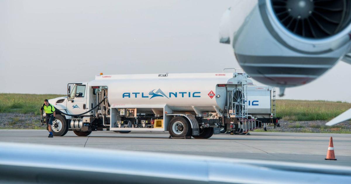 Atlantic Aviation had a load of sustainable aviation fuel (SAF)l delivered to Harry Reid International Airport to support business aviation aircraft departing Las Vegas during NBAA's annual convention. (Photo: Atlantic Aviation)