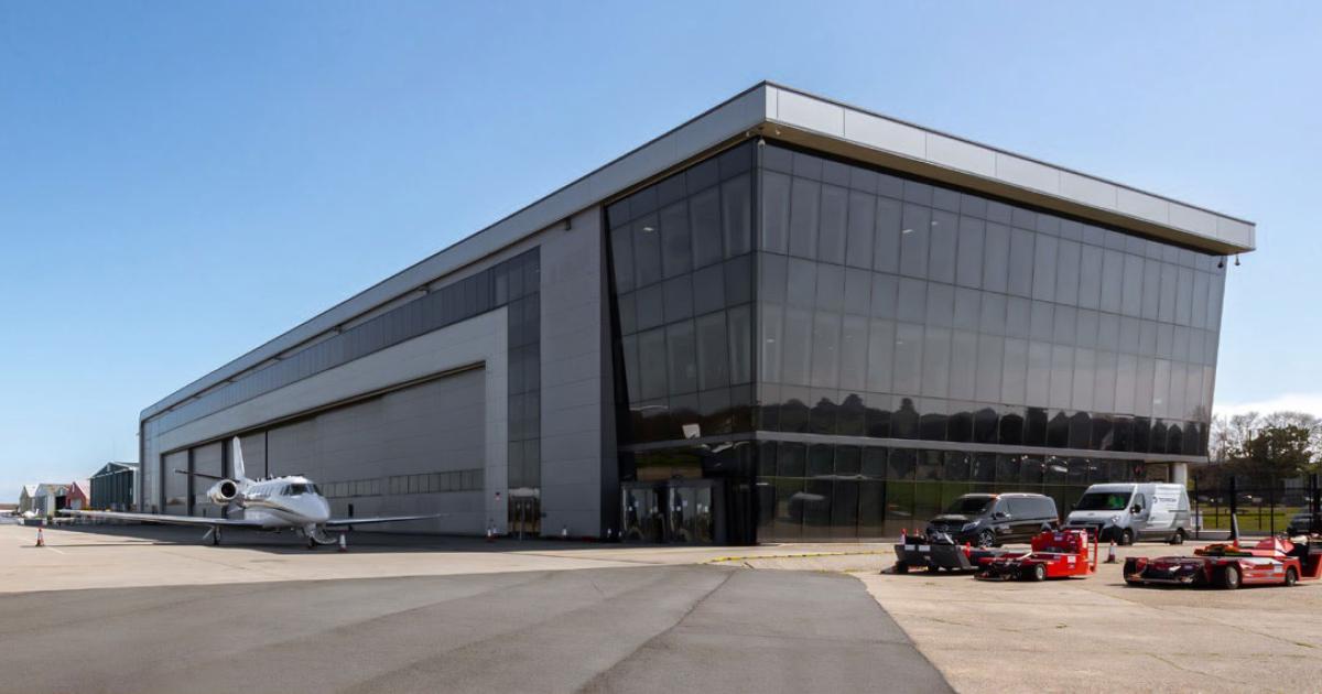 Hangar 510 at London Biggin Hill Airport is currently home to a Signature Flight Support FBO and a Bombardier-owned service center. It was just purchased by Avia Solutions Group along with its operator Biggin Hill Hangar Company Ltd.