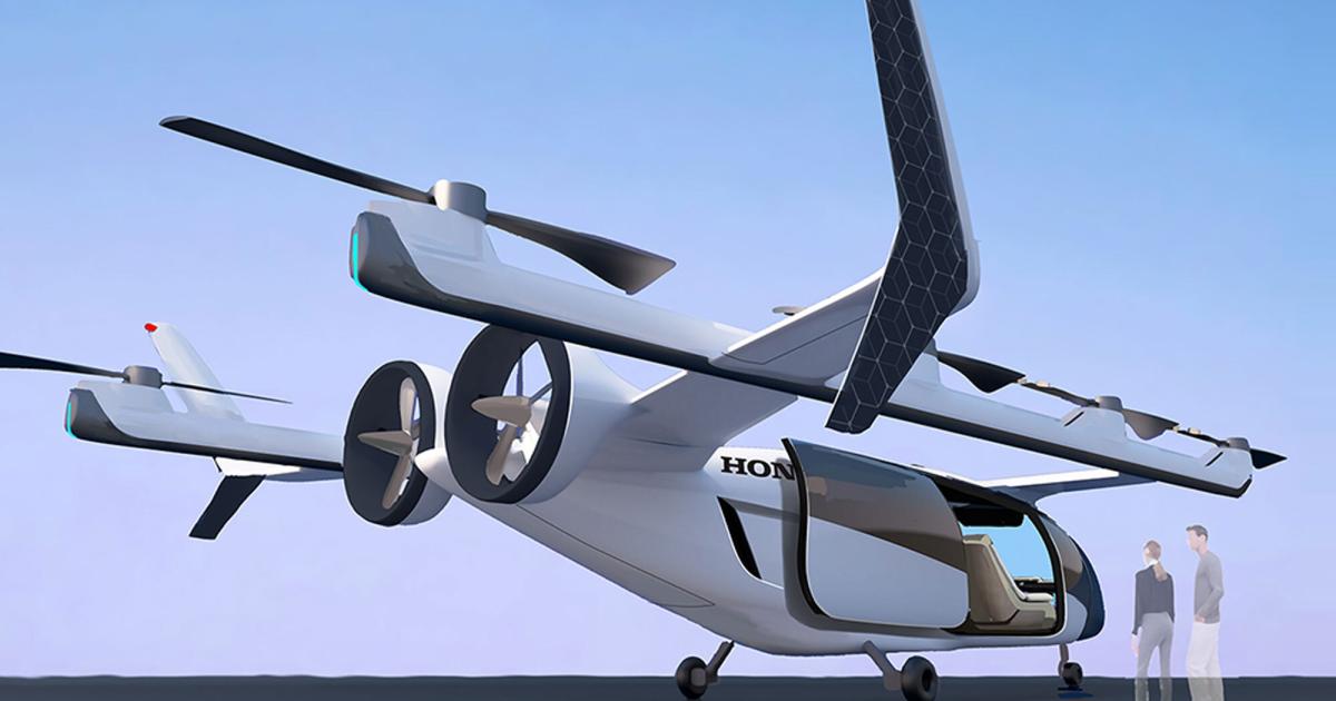 Honda said its eVTOL will provide a level of safety equivalent to that of commercial passenger airplanes. (Image: Honda)