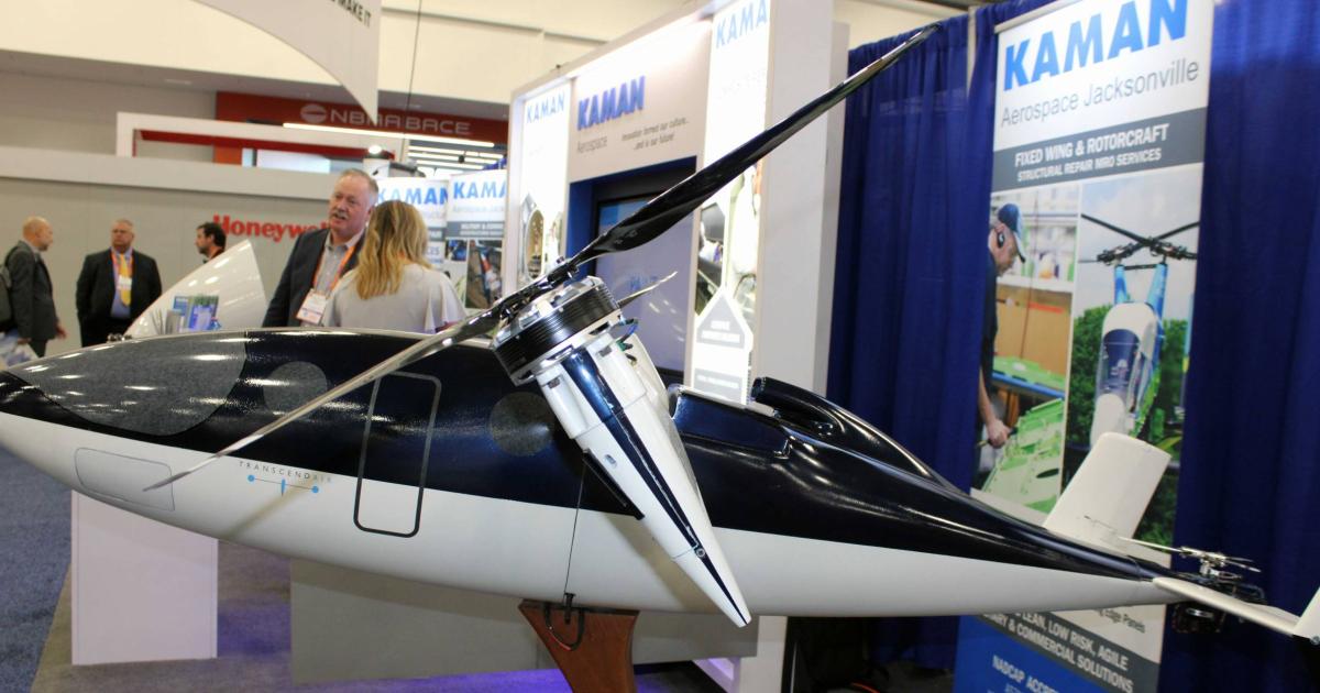 Transcend Air’s Vy 400 high-speed VTOL, at BACE in mockup form, might be unique at a bizav show, but then again, this could be how we’ll all be traveling in the not-too-distant future. (Photo: Ash Trautvetter)