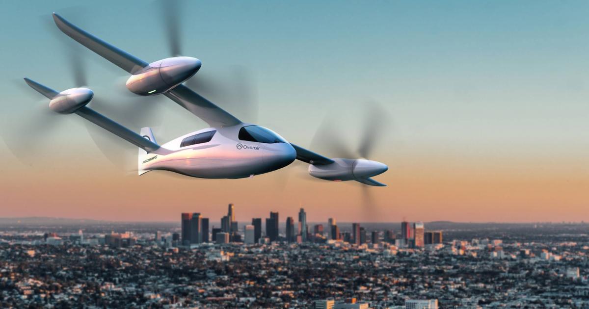 Overair, which in August unveiled the design for its planned five-passenger Butterfly eVTOL.