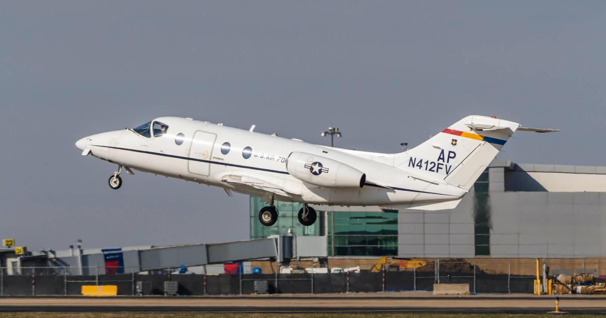 The Air Force's T1-A is the military version of the Beechjet 400A. (Photo: Field Aerospace)