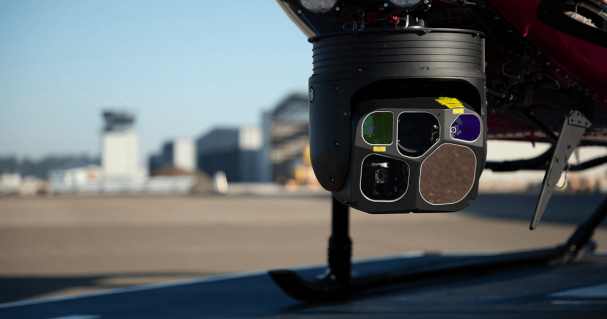 The Star SAFIRE 380HDc packages advanced multi-spectral imaging and capability into a compact, low-profile turret designed to maximize ground clearance for helicopter applications. (Photo: Teledyne FLIR)