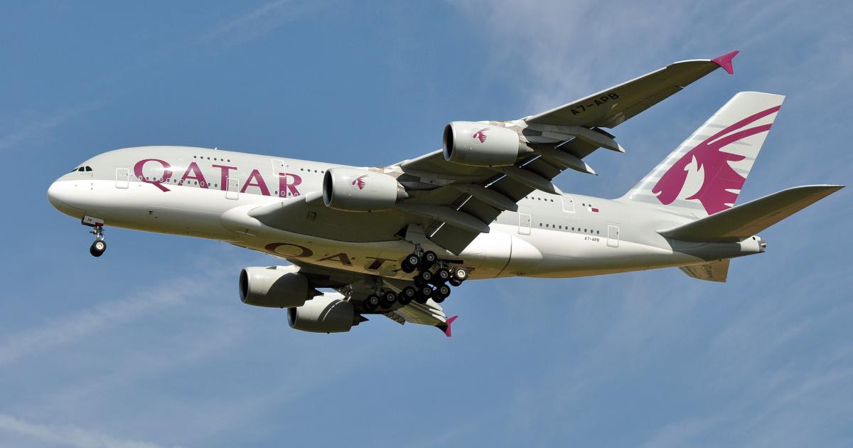 A Qatar Airways approaches Paris Charles de Gaulle Airport in September 2016. (Photo: Flickr: <a href="http://creativecommons.org/licenses/by-sa/2.0/" target="_blank">Creative Commons (BY-SA)</a> by <a href="http://flickr.com/people/airlines470" target="_blank">airlines470</a>)