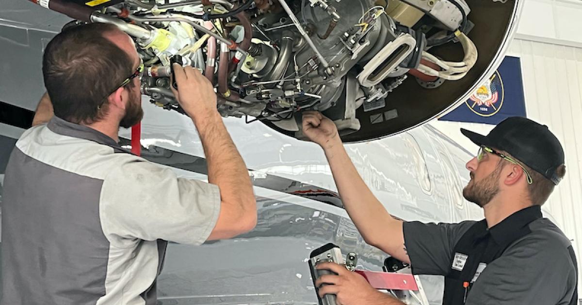 Duncan Aviation's Provo engine team will provide Honeywell AS907-series engine removals and installations, line-level inspections, maintenance, repair, and service bulletins under the new authorization. (Photo: Duncan Aviation)