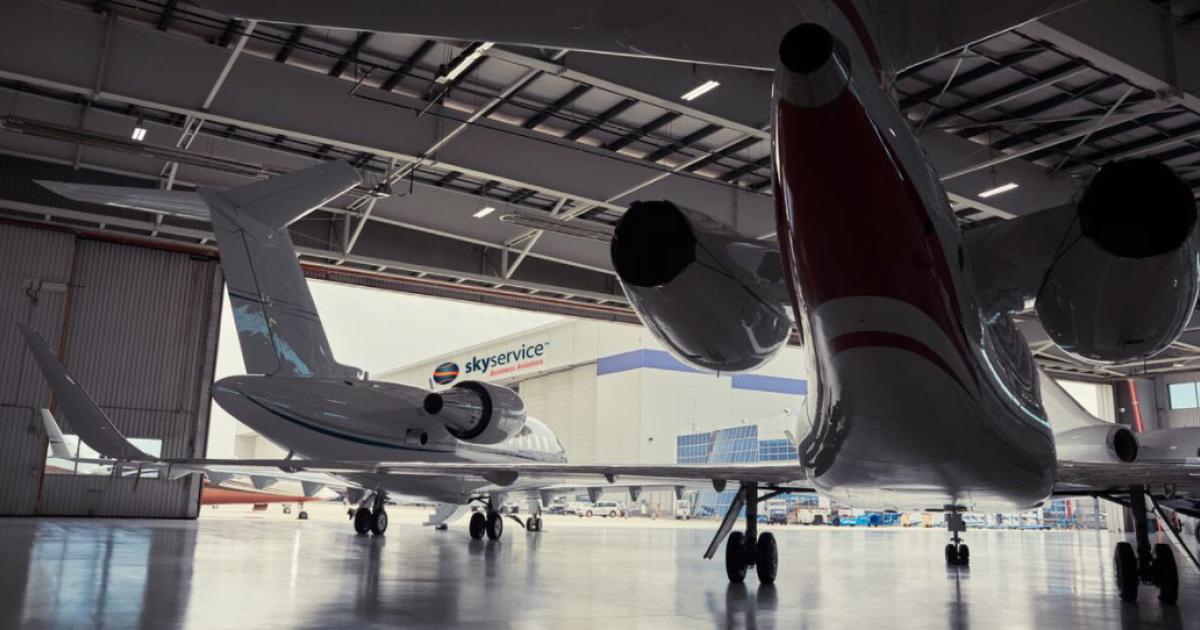 Skyservice, one of Canada's leading aviation services providers, will expand into the U.S. after the move to rebrand the Leading Edge Jet Center FBOs (which share ownership with Skyservice) as Skyservice locations. (Photo: Skyservice)