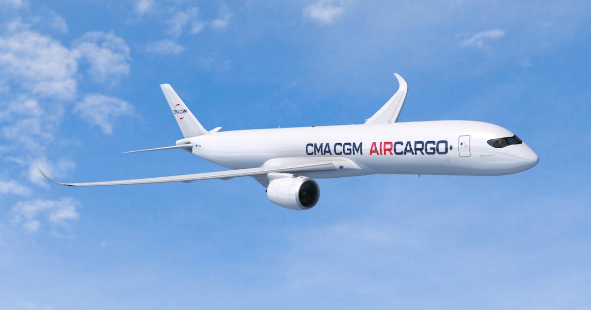CMA CGM Group became the second company to commit to Airbus's new A350F freighter. (Image: Airbus)