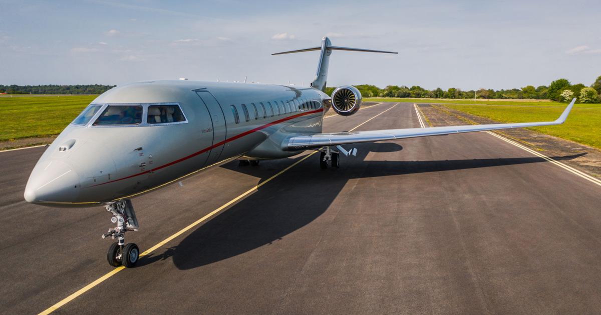 Based on year-to-date average monthly usage, VistaJet predicts that its four Bombardier Global 7500s will each log about 1,400 flight hours annually, highlighting the popularity of the 7,700-nm twinjet among VistaJet's customers. (Photo: VistaJet)