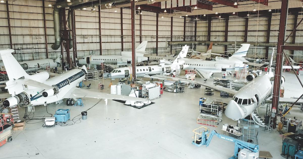 Each of West Star Aviation's expansion sites will receive 40,000 sq ft or more of additional hangar space under a plan announced by the MRO provider. (Photo: West Star Aviation)