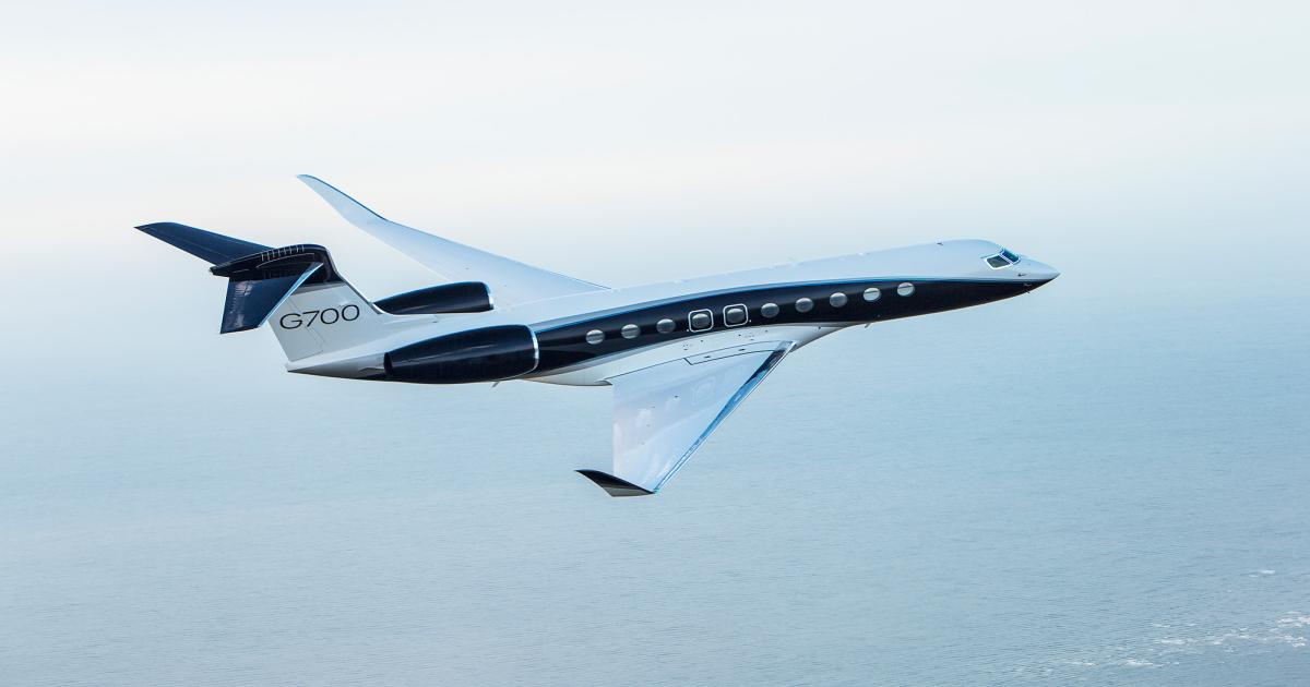 Some 83 percent of Gulfstream's G700-flights have been accomplished with SAF, the manufacturer reports. (Photo: Gulfstream Aerospace)