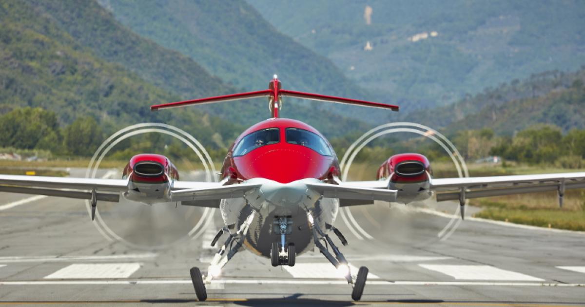 Piaggio Aerospace, the Italy-based company that manufactures the Avanti Evo turboprop twin, is once again being put up for bidding. (Photo: Piaggio Aerospace)