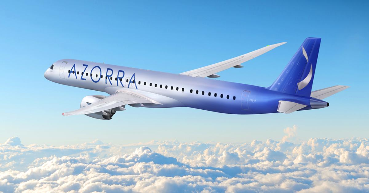 Azorra's order for 20 Embraer E2s calls for first deliveries in 2023. (Image: Azorra)