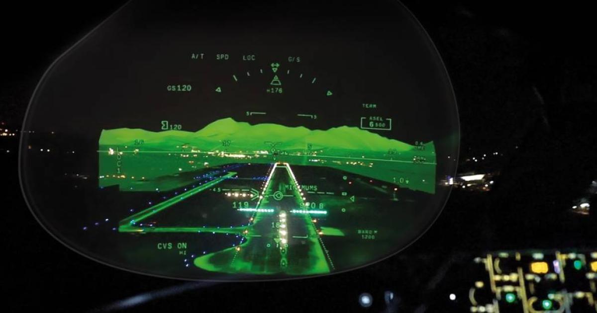 Enhanced flight vision systems (EFVS) are among the avionics that could be affected by the rollout of new 5G communications neworks starting on January 19th. (Photo: Dassault Aviation)
