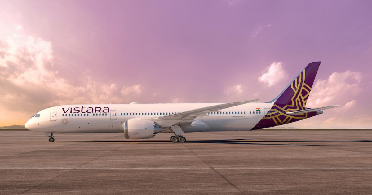 Boeing 787 operator Vistara, a joint venture of Tata Sons and Singapore Airlines established in 2013, has gained a reputation for quality of service. (Image: Vistara)