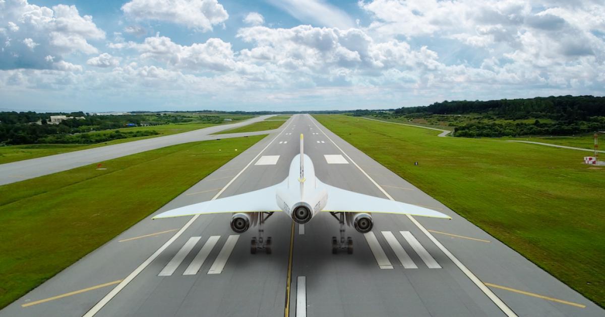 Boom Supersonic called Greensboro, North Carolina, an ideal location for its Overture production plant because it has a built-in aerospace labor pool and is close to the Atlantic Ocean, where it can conduct flight trials. (Image: Boom Supersonic)