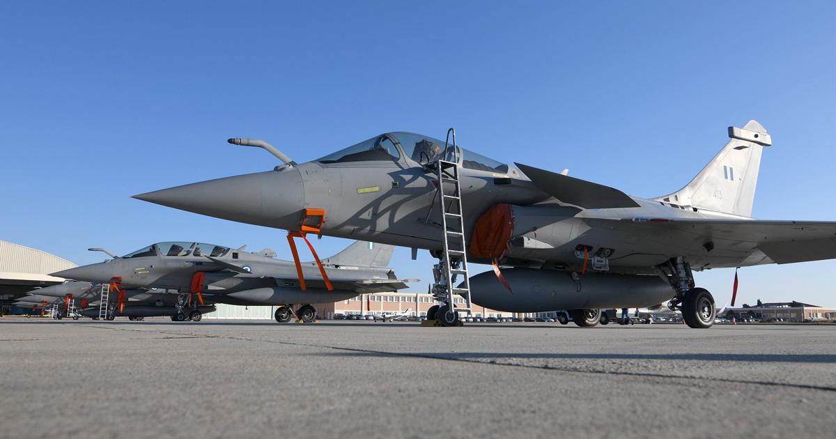 The HAF’s first batch of six Rafales comprised four single-seaters and a pair of two-seaters. (Photo: Dassault Aviation/V. Almansa)