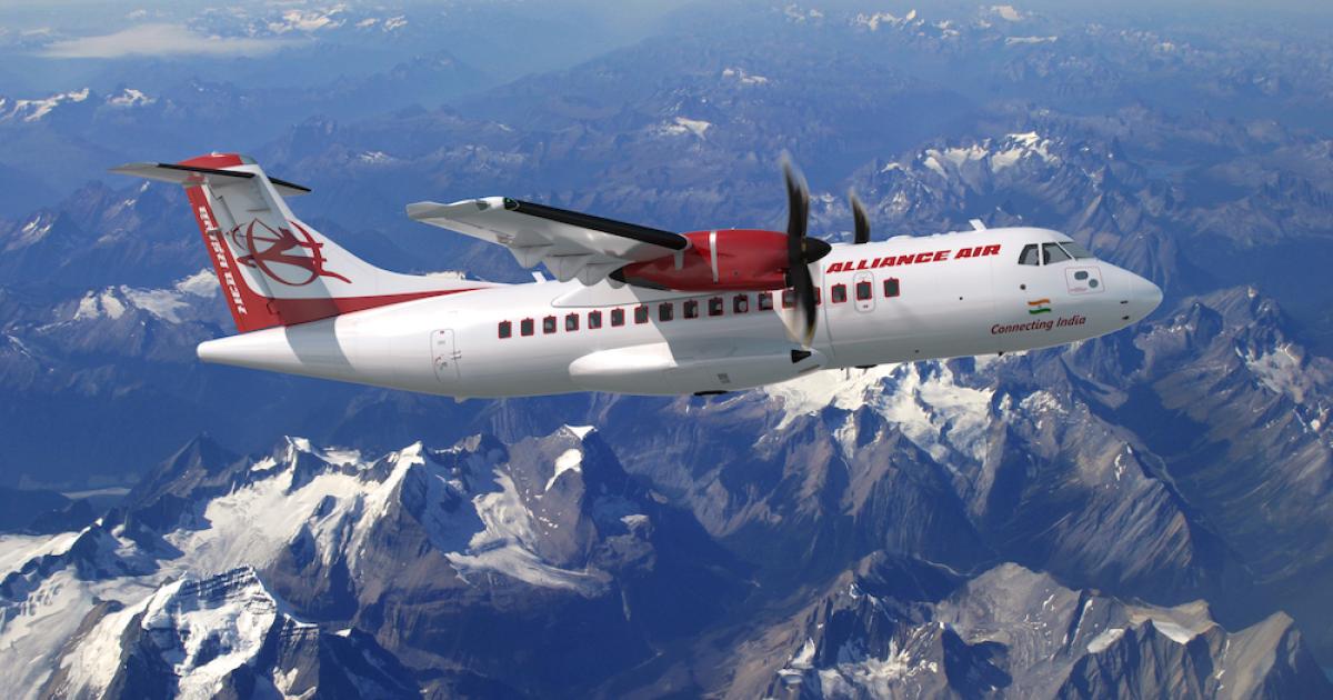 Indian regional airline Alliance Air is adding a pair of ATR42-600 aircraft to its fleet. (Image: ATR)
