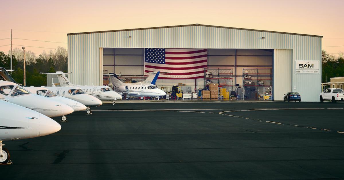 Sky Aircraft Maintenance has been operating from this 12,000-sq-ft hangar at Davidson County Airport in North Carolina. (Photo: Sky Aviation Holdings)