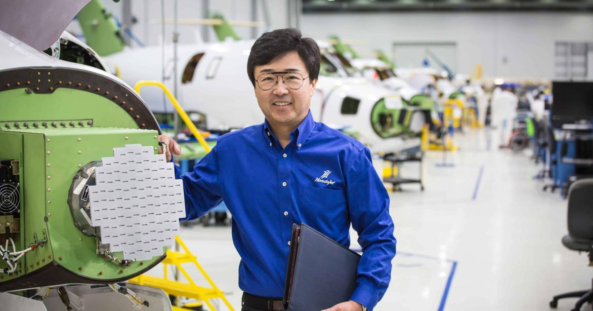 Michimasa Fujino, who led the design and development of the HondaJet as well as the launching of an entirely new business jet manufacturer, will retire on March 31 but continue in a role as advisor to Honda Aircraft. (Photo: Honda Aircraft Company)