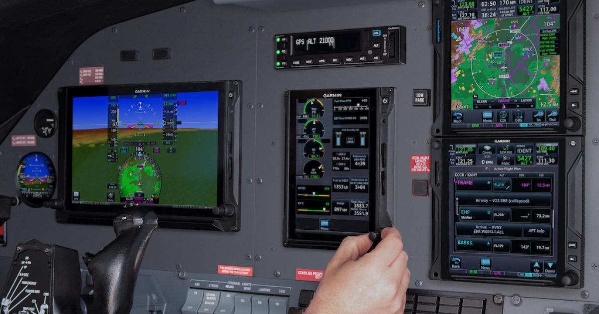 Garmin’s TXi Engine Indication System display will make expanded engine monitoring available to select Pilatus PC-12s. (Photo: Garmin)