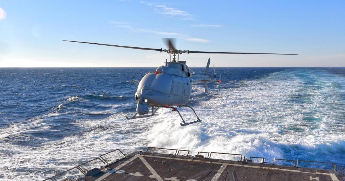 The Osprey 30 radar is being retrofitted to the U.S. Navy’s 38 MQ-8Cs to provide extended-range surveillance capabilities. (Photo: U.S. Navy)