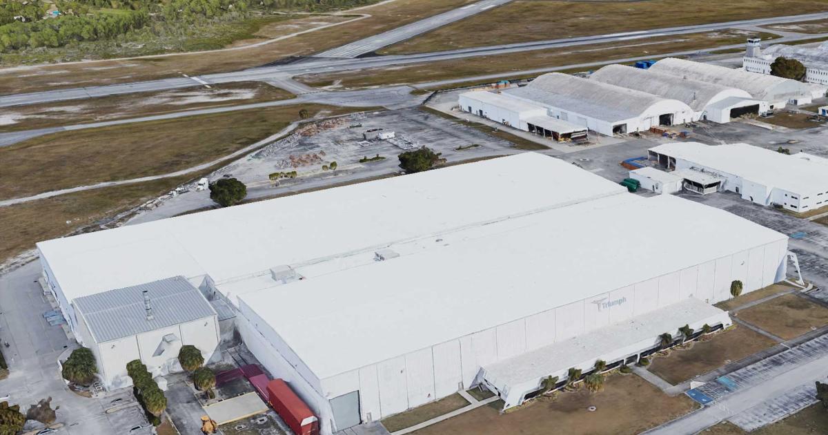 Daher has agreed to buy Triumph's metal aerostructures business in Stuart, Florida, which includes this 495,000-sq-ft wing and fuselage manufacturing complex. (Photo: Daher)