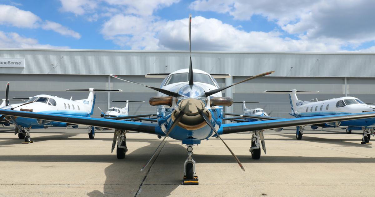 Fractional operator PlaneSense has 39 Pilatus PC-12 turboprop singles in its fleet. (Photo: PlaneSense)